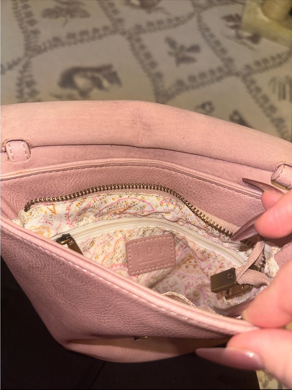 Joy Susan Women's Dusty Rose Crossbody Bag - Minimal Faux Leather Shoulder Purse - Picture 5 of 5